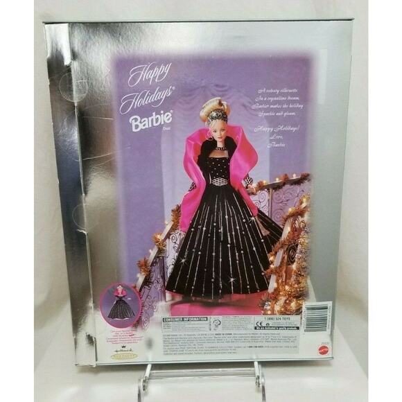 Vintage 98 Barbie Doll SPECIAL EDITION Rare 20200 Pink Black Silver Nostalgia - Picture 4 of 12